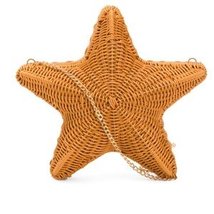 NWT Tommy Bahama Starfish Wicker Bag with Gold Chain